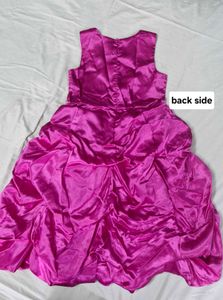 Vibrant Pink Ruffled Party Dress