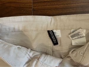 Off White Low Waist Twill Trousers