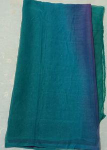 Elegant Teal &amp; Purple Ombre Dupatta