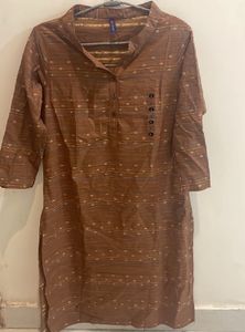 Brown Printed Kurta