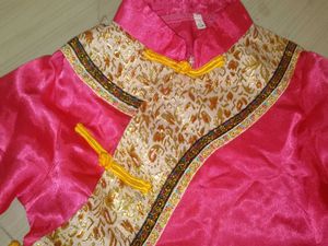 Elegant Pink Silk Gown with Floral Embroidery