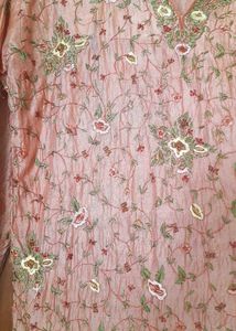 Rustic Hand Embroidered  Silk Kurti