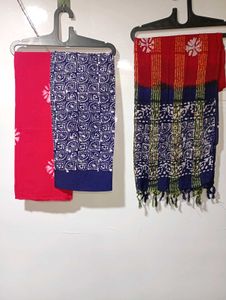 Batik Print three piece dress material