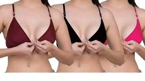 Comfortable Front Open Bra 3 Pack