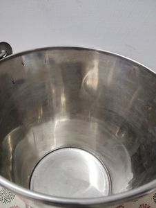 Vintage Blue Star Stainless Steel Bucket