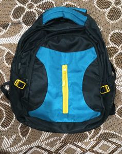 Wrogn Durable Black & Blue Backpack
