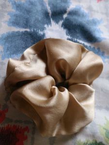 Champagne Satin Scrunchie