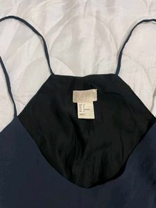 Navy Blue Spaghetti Strap Dress