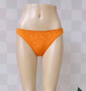 (1300)Orange Floral Bikini Bottom