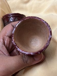 Decorative clay tea cups