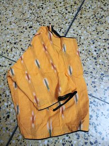 Ikat Print Cotton Blouse
