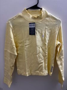 Yellow Ribbed Mock Neck Top (FRISKERS - New)