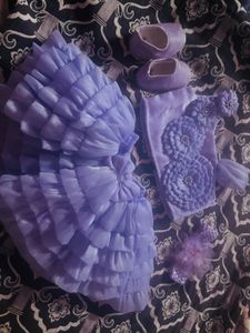Lavender Baby Tulle Dress Set