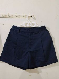 Navy Blue Formal Tailored Shorts