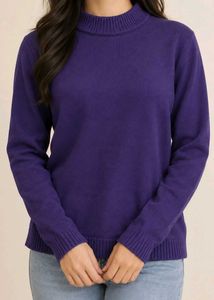 Purple Mock Neck Sweater