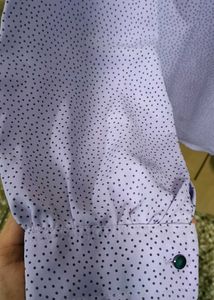 Chic Lavender Polka Dot Blouse