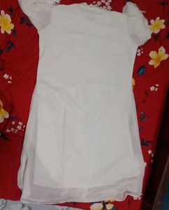 Elegant White Kurti with Embellishments