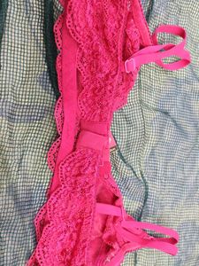 Sheer Lace Pink Bra