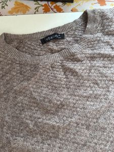 Cozy Knit Sweater with Lace Detail