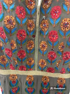 Pure Georgette Gown With Heavy Embroidery