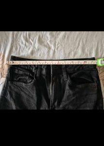 H&amp;M Y2K Wide Leg Black Jeans ADJUSTABLE
