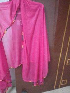 Pink Embellished Dupatta
