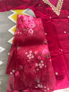 Elegant Red Kurta Set with Dupatta
