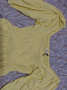 Yellow Off-Shoulder Dress