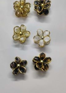 Flower Hair Clips - Set of 6
