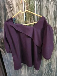 Chic Purple One-Shoulder Top
