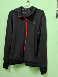 Adidas Black Zip-Up Hoodie of 1