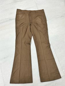 Men's Brown Flared Trousers