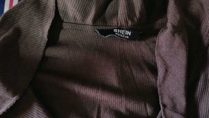 Elegant Brown Long Sleeve Top