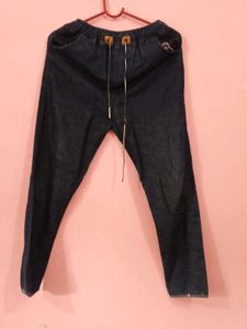 Stylish Dark Wash Denim Pants