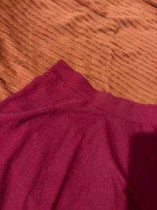 Maroon A-line Skirt