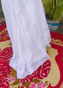 Elegant White Embroidered Dress