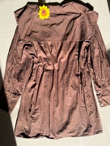 Brown Button-Up Midi Dress