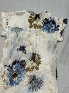 Boho Floral Print Short Sleeve Dress