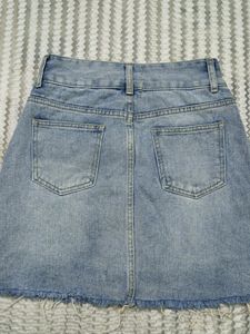 Sky Blue Denim Skirt