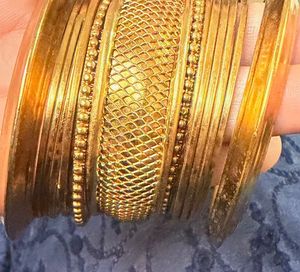 Set of Elegant Gold Bangles