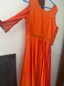Embroidery Cold Shoulder Gown