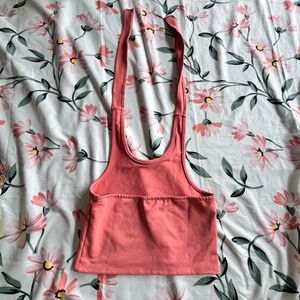 Cute Coral Crop Top