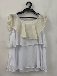 Chic White Tiered Ruffle Top