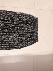 Black Patterned Relaxed Fit Pants