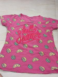 Cute Lemon Print Shorts