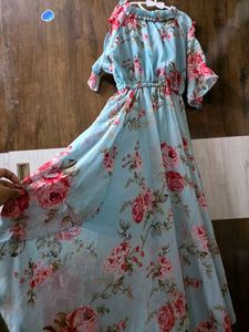 Beautiful Floral Cold Shoulder Dress