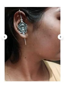 Exquisite Oxidised Silver Earring Set (4 Pairs)