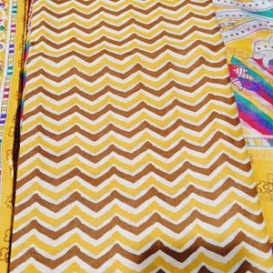 Printed Cotton Unstitched Suit