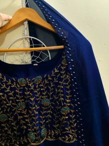 Elegant Royal Blue Embellished Kurta Set