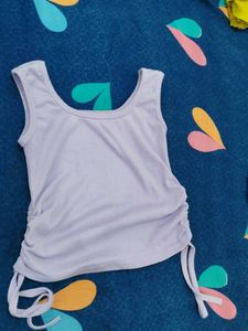 Lilac Ruched Tank Top